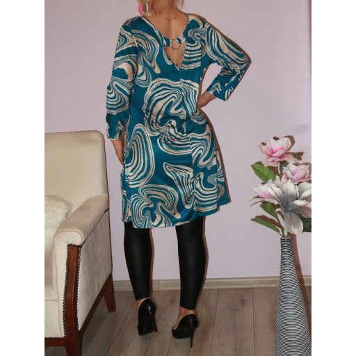 Mintás,A vonalú,ujjatlan tunika/ruha! L-XL