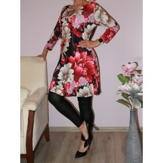 Virág mintás,A vonalú,ujjatlan tunika/ruha!  L-XL