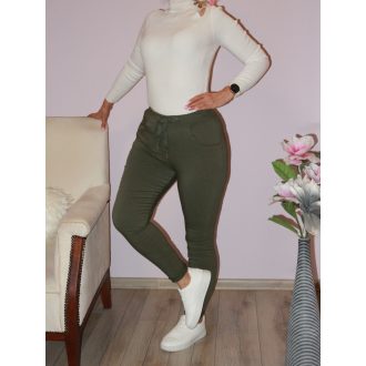 Zsebes ,gumisderekú nadrág ! khaki  M-XL