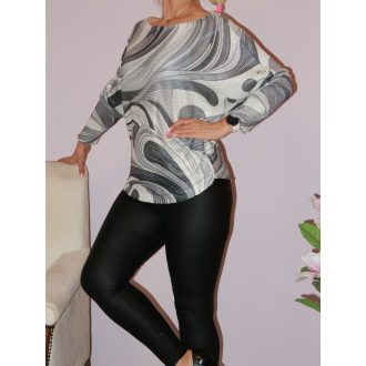   Mintás,denevérujjas,aranyszálas,cérnakötött felső!  L-XXL