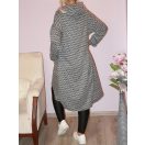 Mintás,kámzsás,kapucnis, hátulja hosszabb tunika!   L-XL