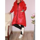 Steppelt,átmeneti ,cipzáras,zsebes,kapucnis kabát! piros XXL-3XL