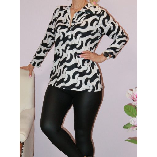 Mintás,gomb díszítéses ing ! L