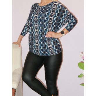 Geometriai mintás,lenge,gumis aljú felső !  L-XXL