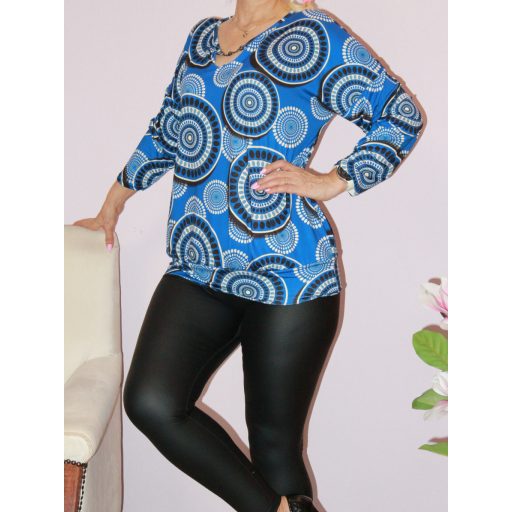 Mandala mintás,denevérujjas,ékszerdíszes felső! L-XXL