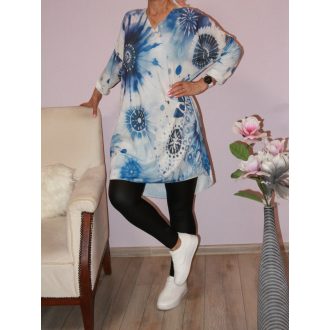 Mandala mintás,puhaanyagú,V nyakú tunika! XL-3XL