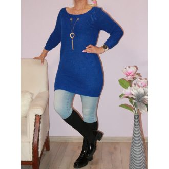 Láncos,kötött tunika! királykék S-XL