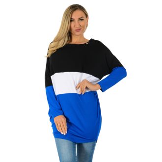 Trikolor,denevérujjas,lenge tunika! királykék L-XXL
