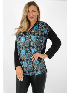   Mandala mintás,V nyakú,denevérujjas,latex betétes felső!  L-XXL