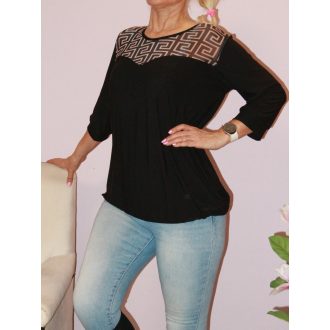 Görög mintás,tüll betétes,gumis aljú felső !  L-XL