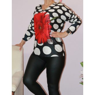 Gerberás,denevérujjas,V nyakú felső! L-XXL