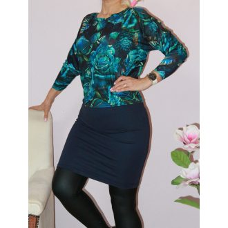 Rózsás,denevérujjas tunika/ruha !  L-XXL