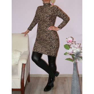   Leopárd mintás,puhaanyagú,félgarbós,zsebes tunika! S/M,L/XL