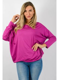 Egyszínű,lenge,gumis aljú felső ! magenta L-XXL