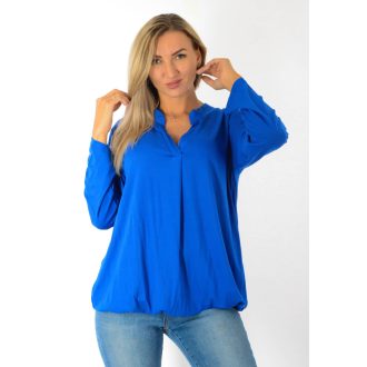   Egyszínű, ingfazonú ,gumis aljú felső! királykék L-XXL