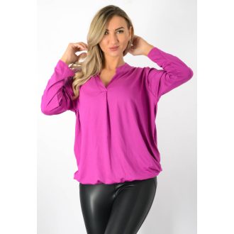 Egyszínű, ingfazonú ,gumis aljú felső! magenta L-XXL