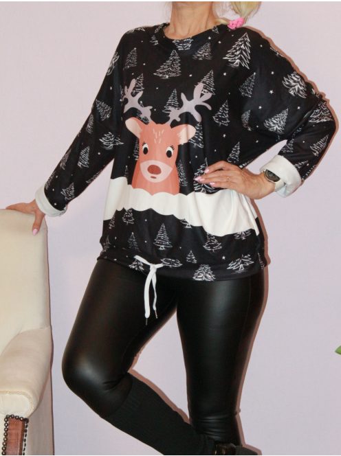 Szarvasos,puhaanyagú,alja kötős felső!  L-XXL