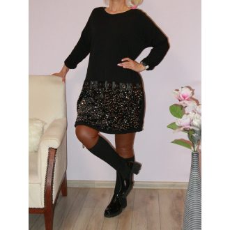 Flitteres,bőrbetétes  tunika!  L-XXL