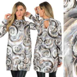 Mintás,nyaknál kötős tunika/ruha! L-XL