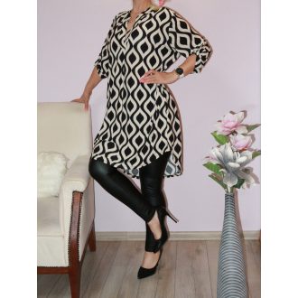 Cseppmintás,hátulja hosszabb ingtunika!  XL-3XL