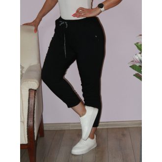 Zsebes ,gumisderekú nadrág ! fekete XL,XXL