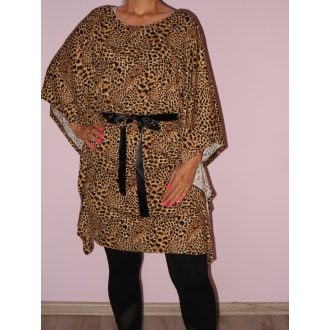 Leopárdos,derékban kötős,lenge  tunika!  M-XXL