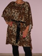 Leopárdos,derékban kötős,lenge  tunika!  M-XXL