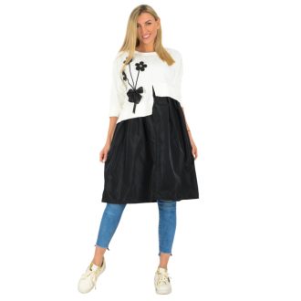 Virágdíszítéses,masnis,A vonalú tunika/ruha! L-XL