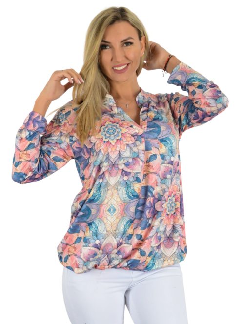 Mandala mintás, ingfazonú ,gumis aljú felső!   L-XXL