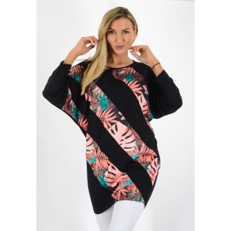 Egzotikus levél betétes,denevérujjas tunika !  L-XL