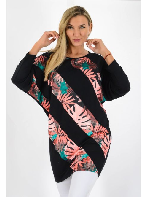 Egzotikus levél betétes,denevérujjas tunika !  L-XL