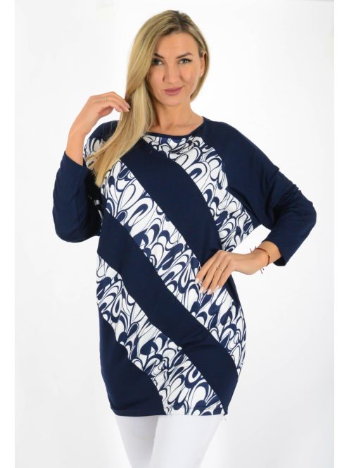 Mintás betétes,denevérujjas tunika !  L-XL