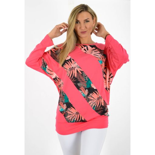 Egzotikus levél betétes,passzés aljú felső!  L-XL