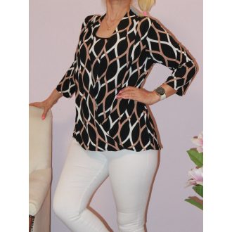 Átlapolt ellipszis mintás felső ! L-XXL