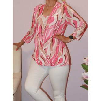 Átlapolt mintás felső ! rózsaszín L-XXL