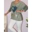 Szívecskés,mintás felső! khaki L-XXL