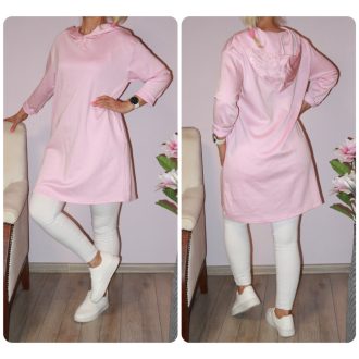 Arany mintás,kapucnis,zsebes tunika! rózsaszín L-XL  Arany mintás,kapucnis,zsebes tunika! rózsaszín L-XL