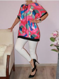 Mintás,húzott nyakú,zsebes felső! XXL-3XL
