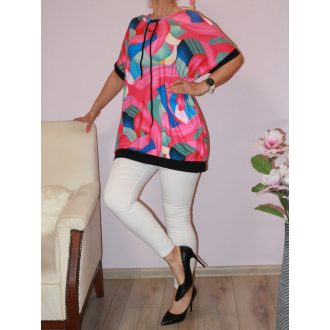 Mintás,húzott nyakú,zsebes felső! XXL-3XL
