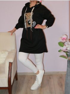 Macis,kapucnis,puhaanyagú tunika! fekete L-XL