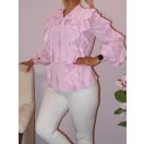 Zsabós,nyaknál kötős ing ! rózsaszín M-L