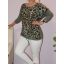 Leopárd mintás,alja kötős felső! khaki L-XXL