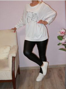 Flitteres bringás felső! fehér XXL-3XL