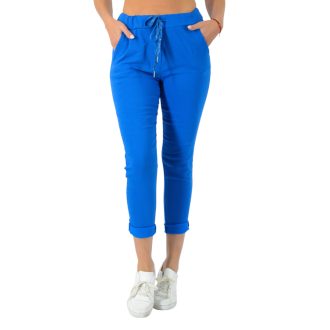 Zsebes ,gumisderekú nadrág ! királykék L-XXL