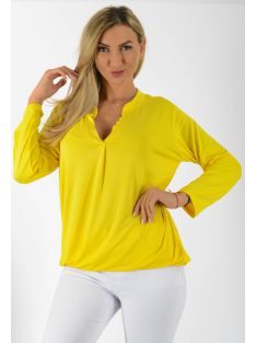 Egyszínű, ingfazonú ,gumis aljú felső! sárga L-XXL
