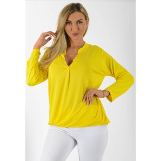 Egyszínű, ingfazonú ,gumis aljú felső! sárga L-XXL
