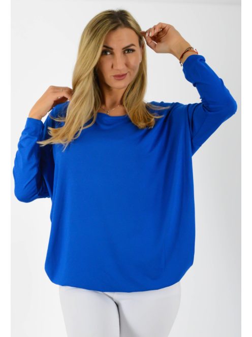 Egyszínű,lenge,gumis aljú felső ! királykék L-XXL