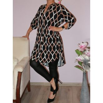 Ellipszis mintás hátulja hosszabb ingtunika!   XL-3XL