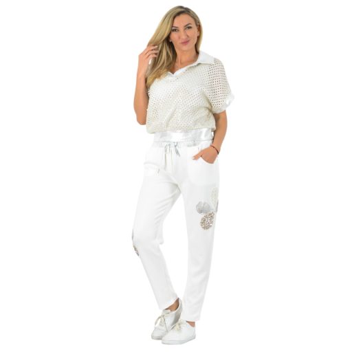 Prémium minőségű,ezüst mintás,horgoltas,zsebes szett ! törtfehér-ezüst M-XL