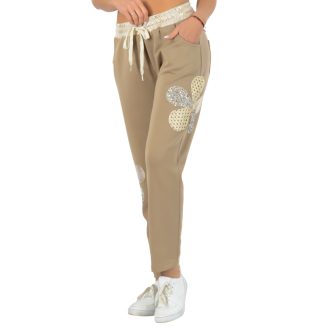   Prémium minőségű,arany virágmintás,zsebes nadrág ! camel M-XL